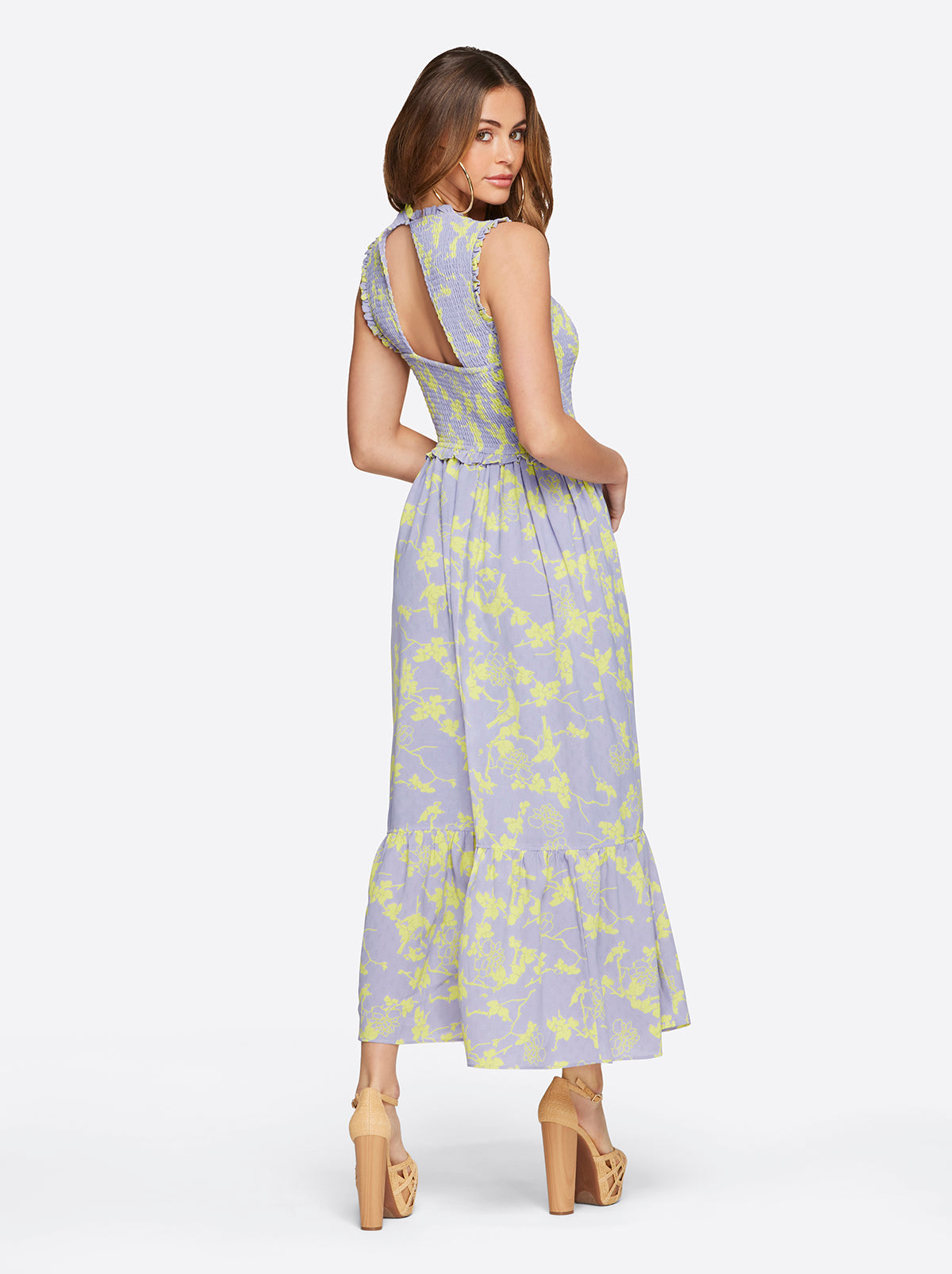 Mira Tiered Ruffle Maxi Dress in Hidden Lotus | Jessica Simpson Women