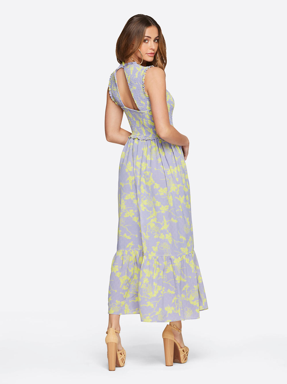 Mira Tiered Ruffle Maxi Dress in Hidden Lotus | Jessica Simpson Women