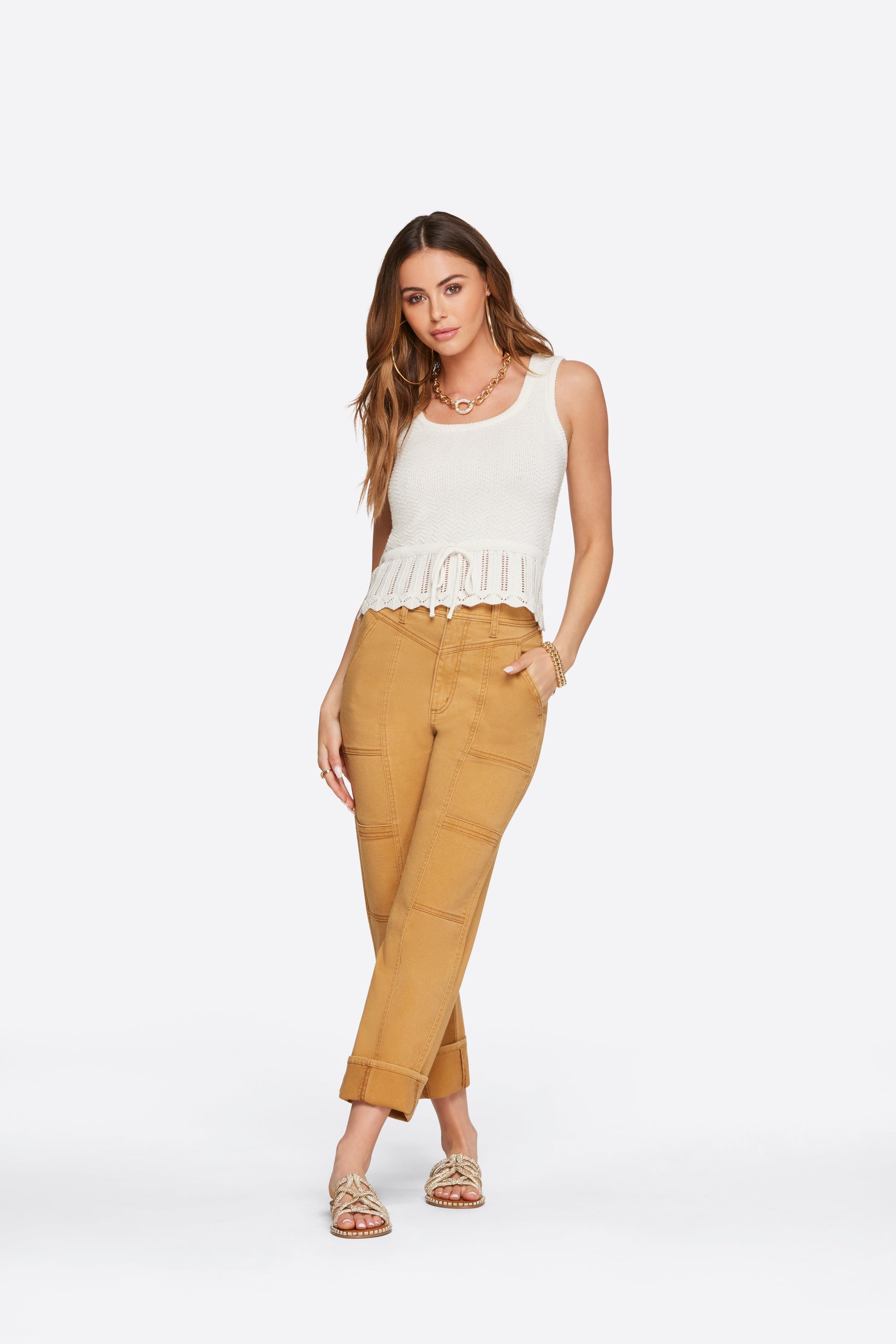 Sierra Sweater Tank in Gardenia | Jessica Simpson Women