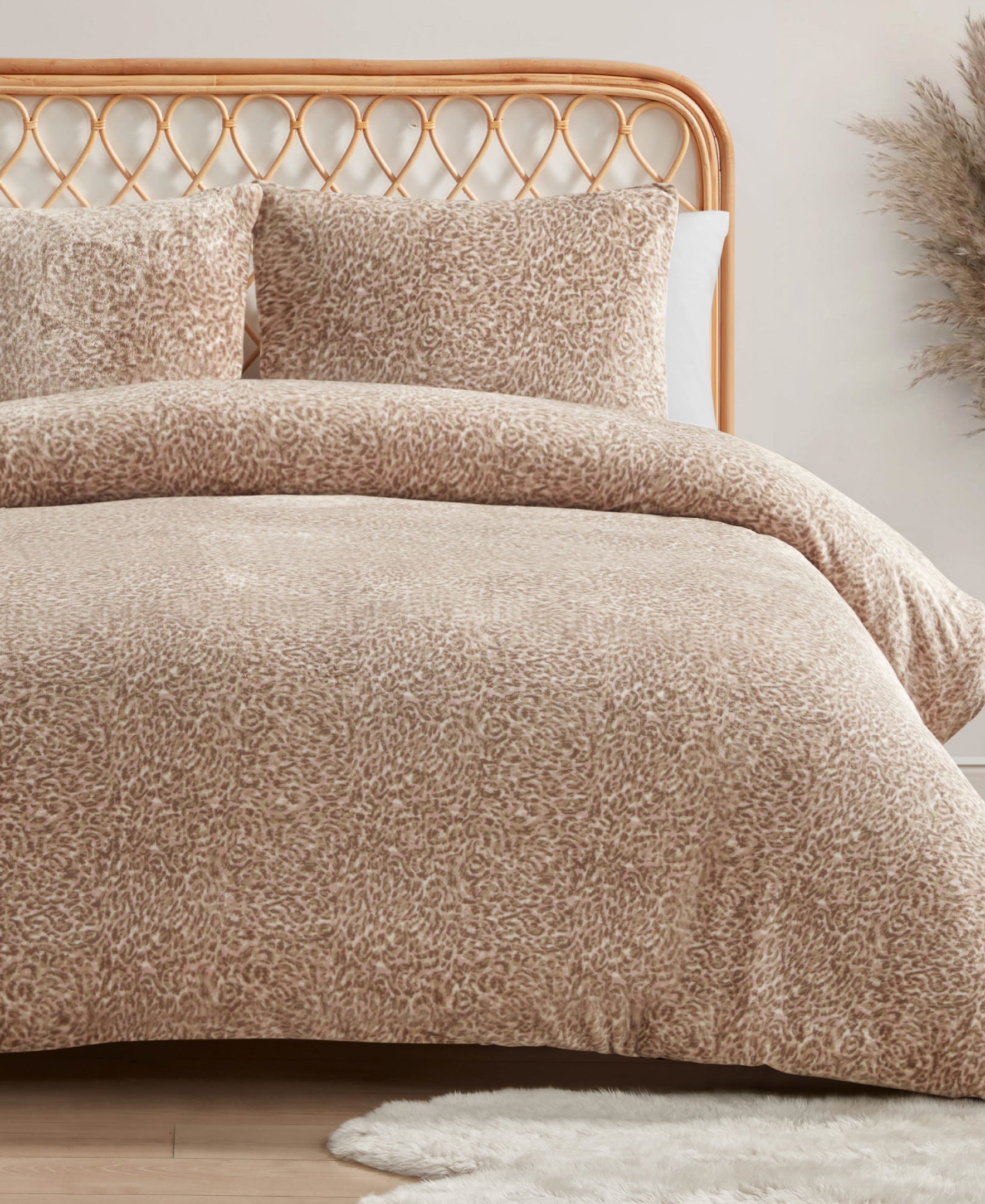 Leopard Printed Plush Comforter Set | Jessica Simpson Home