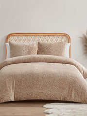 Leopard Printed Plush Duvet Cover  Set | Jessica Simpson Home