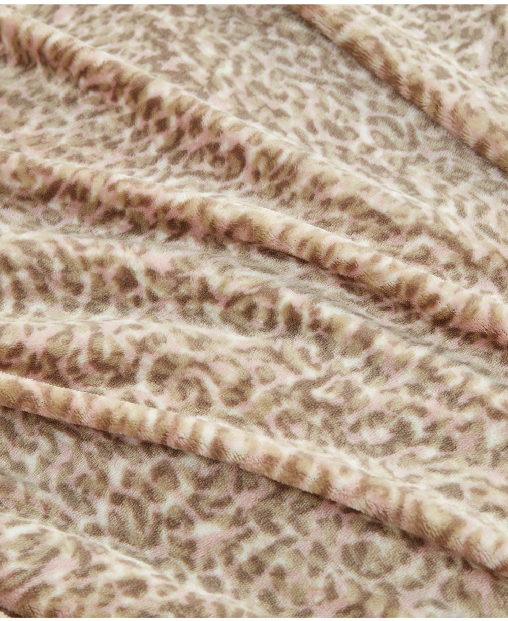 Leopard Printed Plush Duvet Cover  Set | Jessica Simpson Home