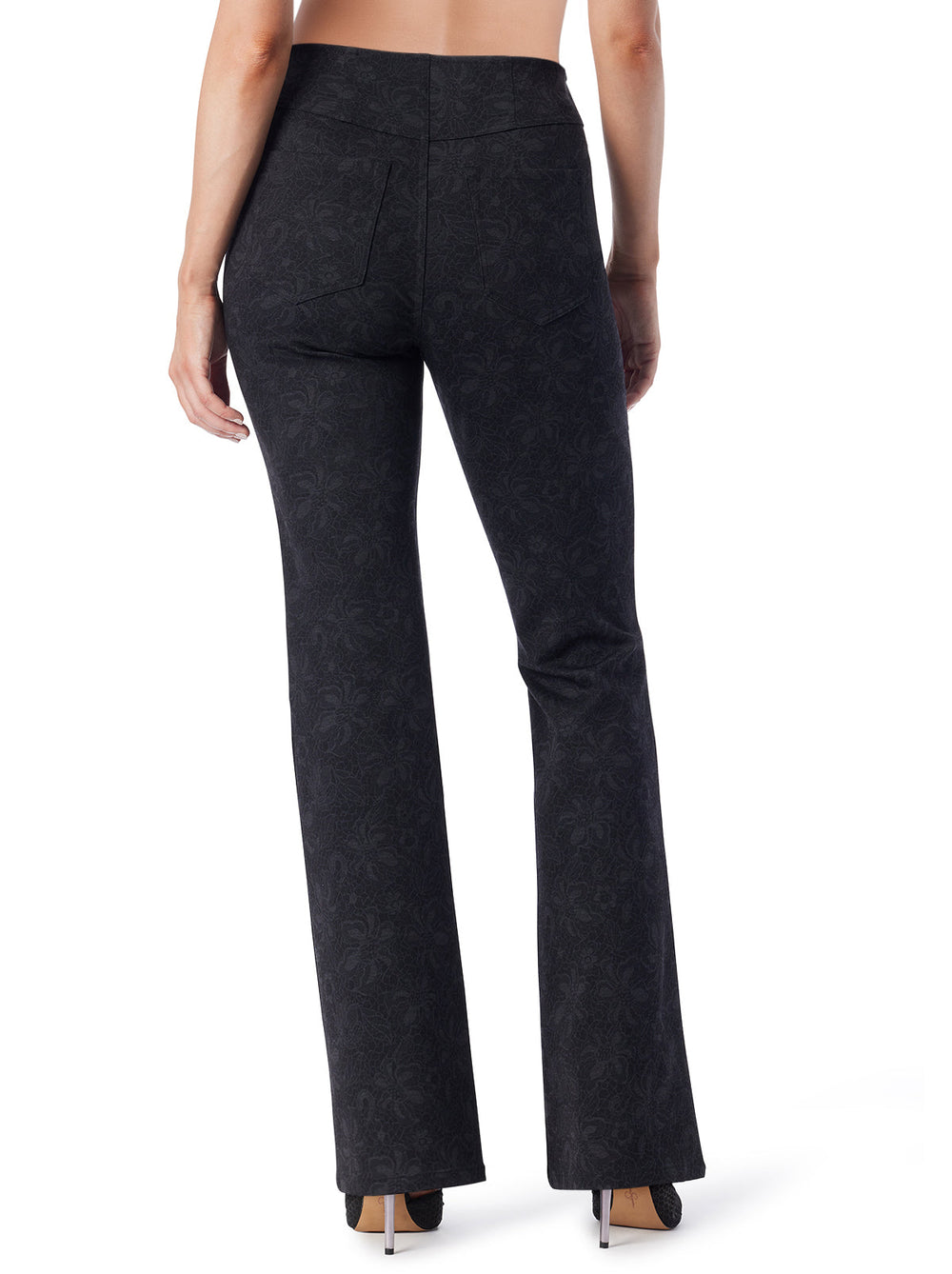 Pull on Flare in Black Laced Floral | Jessica Simpson Women