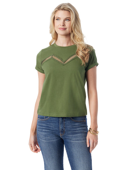 Valeriya Tee in Bronze Green | Jessica Simpson Women