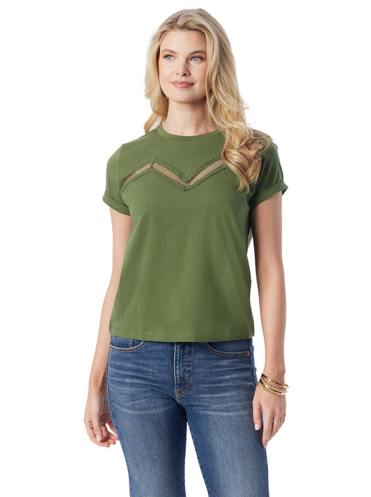 Valeriya Tee in Bronze Green | Jessica Simpson Women