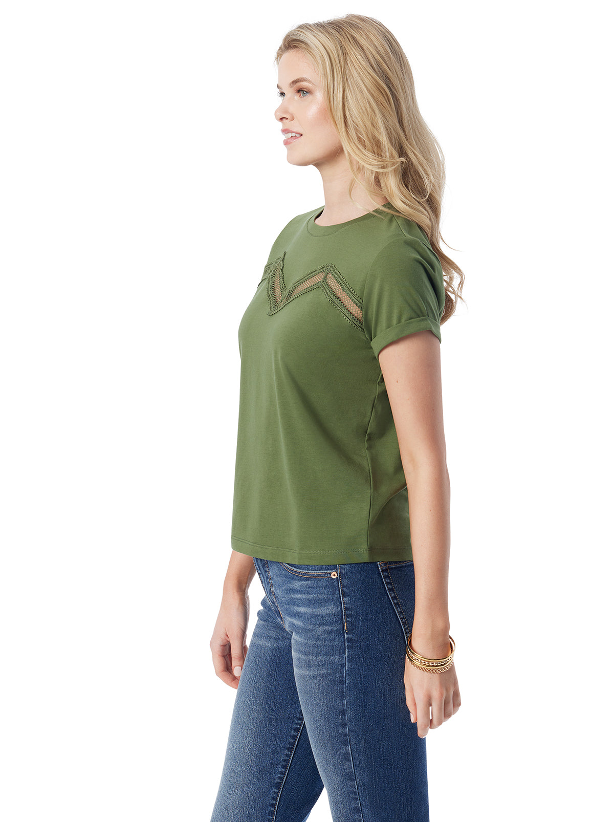 Valeriya Tee in Bronze Green | Jessica Simpson Women