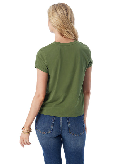 Valeriya Tee in Bronze Green | Jessica Simpson Women