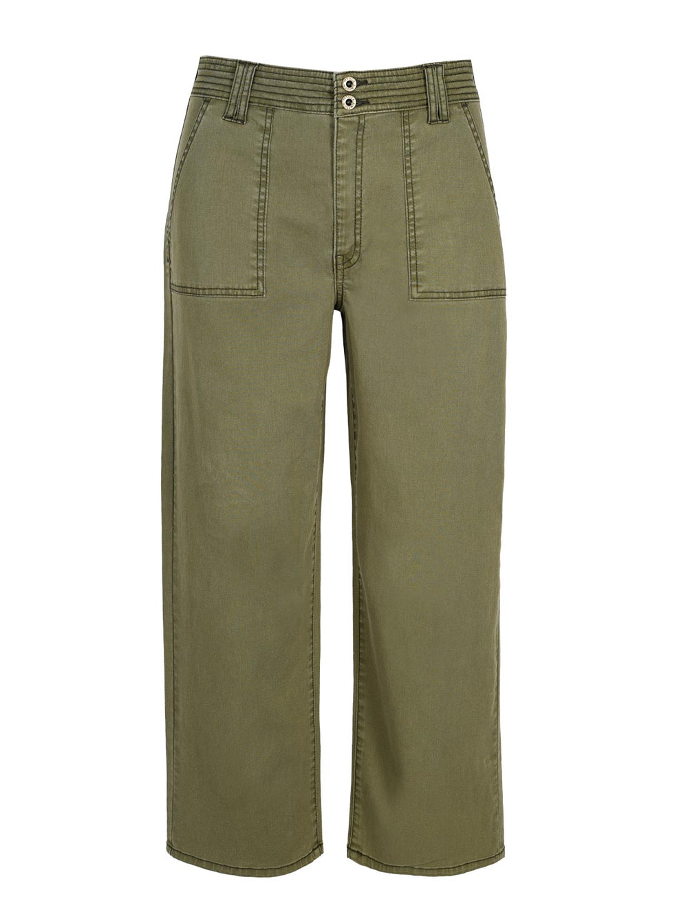 Wide Leg Chino in Bronze Green | Jessica Simpson Women