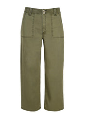 Wide Leg Chino in Bronze Green | Jessica Simpson Women