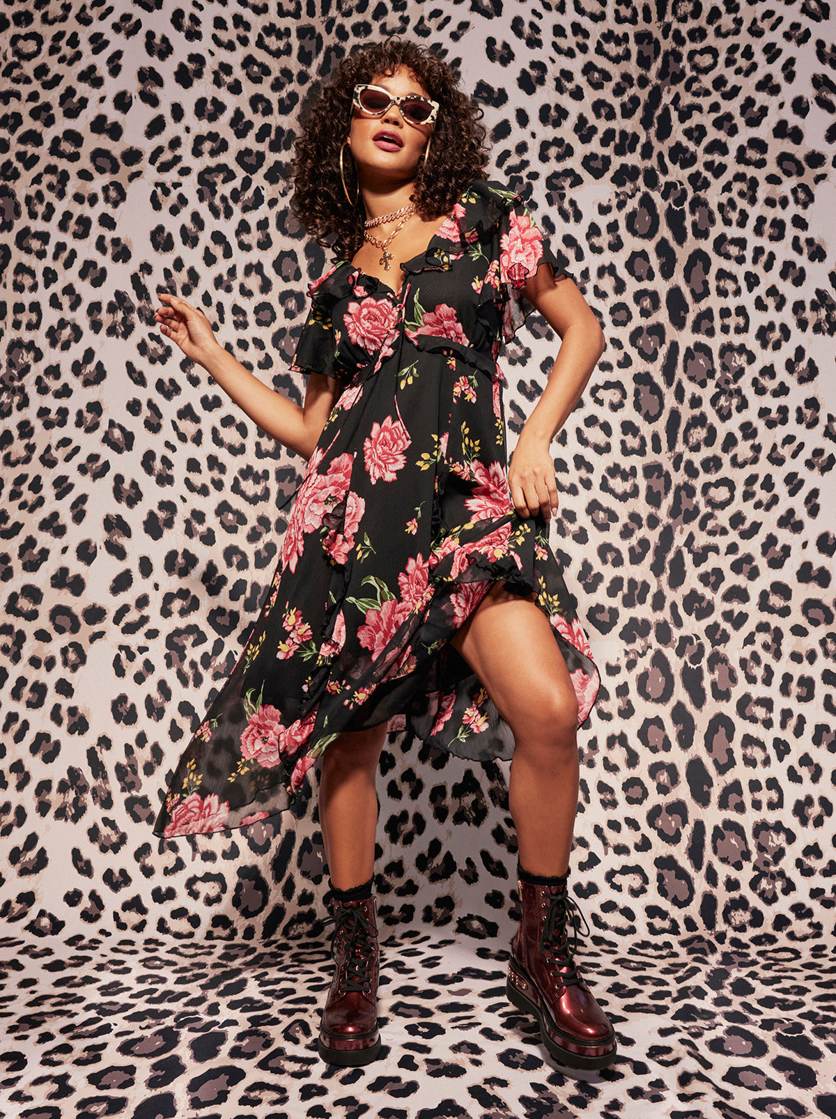 Maila Maxi Dress in Sketchy Roses | Jessica Simpson Women