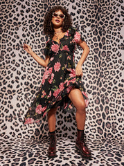 Maila Maxi Dress in Sketchy Roses | Jessica Simpson Women