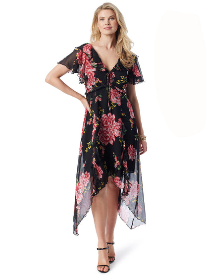 Maila Maxi Dress in Sketchy Roses | Jessica Simpson Women