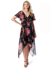 Maila Maxi Dress in Sketchy Roses | Jessica Simpson Women