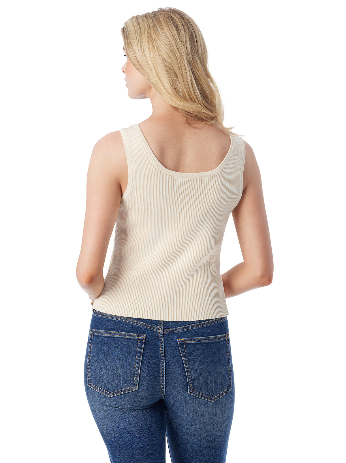 Johanna Lace Up Tank in Parchment | Jessica Simpson Women
