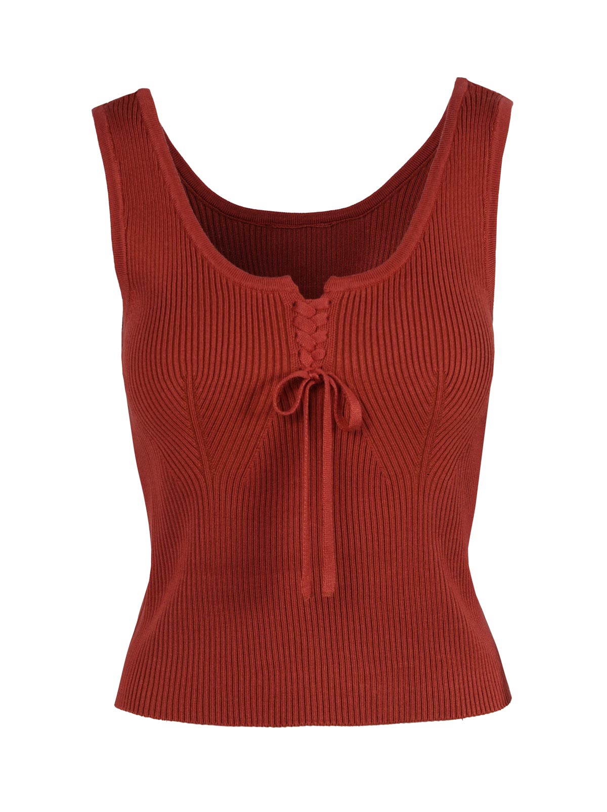 Johanna Lace Up Tank in Chili Oil | Jessica Simpson Women