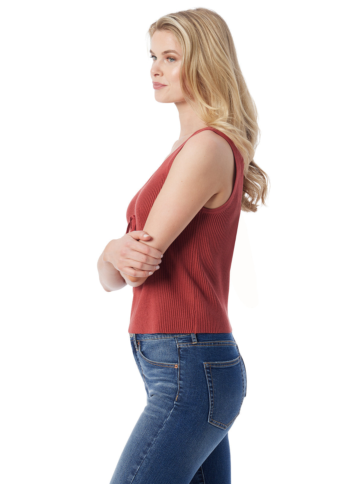Johanna Lace Up Tank in Chili Oil | Jessica Simpson Women