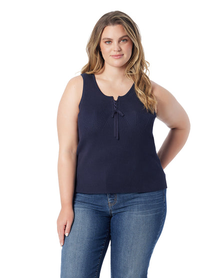 Johanna Lace Up Tank in After Midnight | Jessica Simpson Women