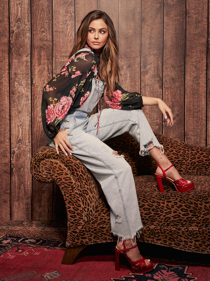 Doris Blouse in Sketchy Roses | Jessica Simpson Women