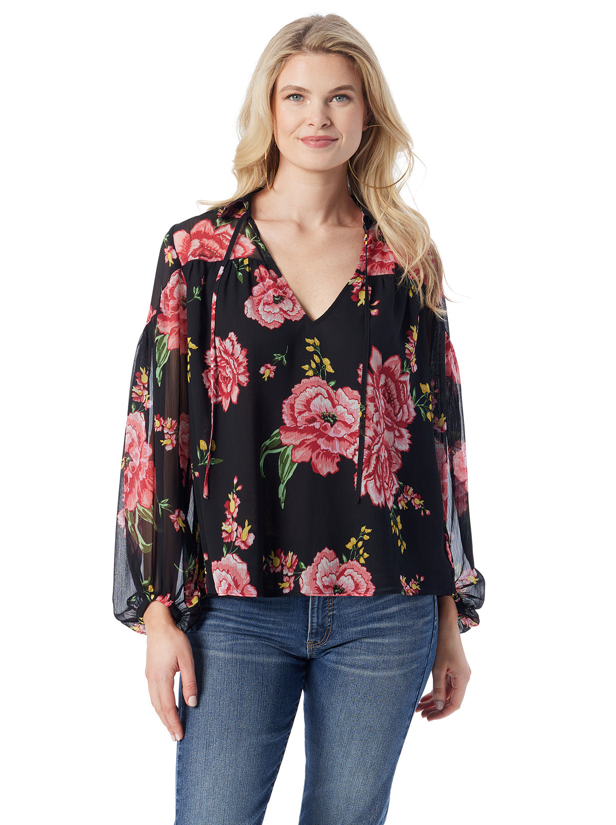 Doris Blouse in Sketchy Roses | Jessica Simpson Women
