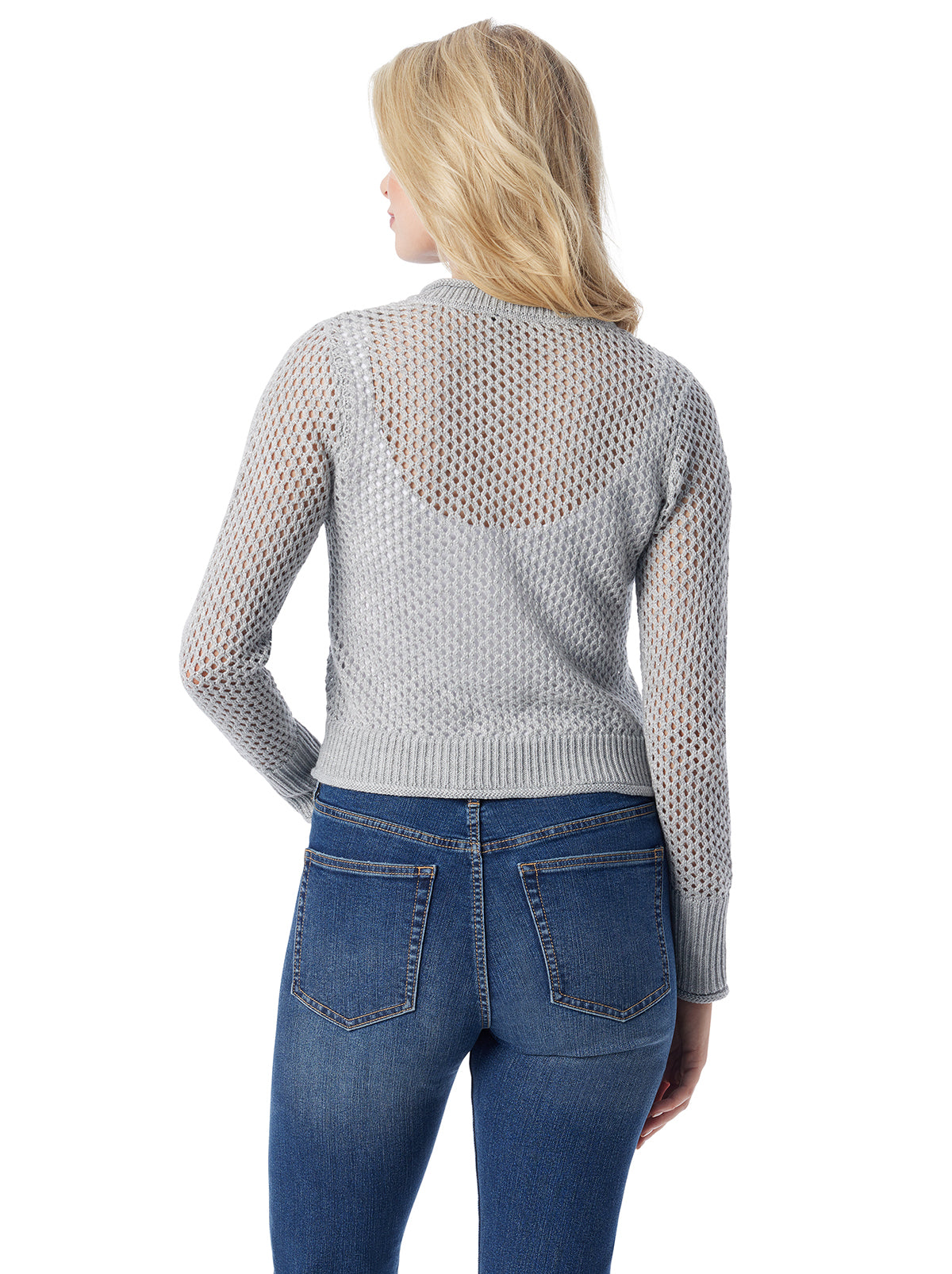 Bianka Cardigan in Metallic Silver | Jessica Simpson Women