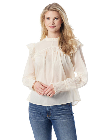 Elsiana Ruffle Top in Parchment | Jessica Simpson Women
