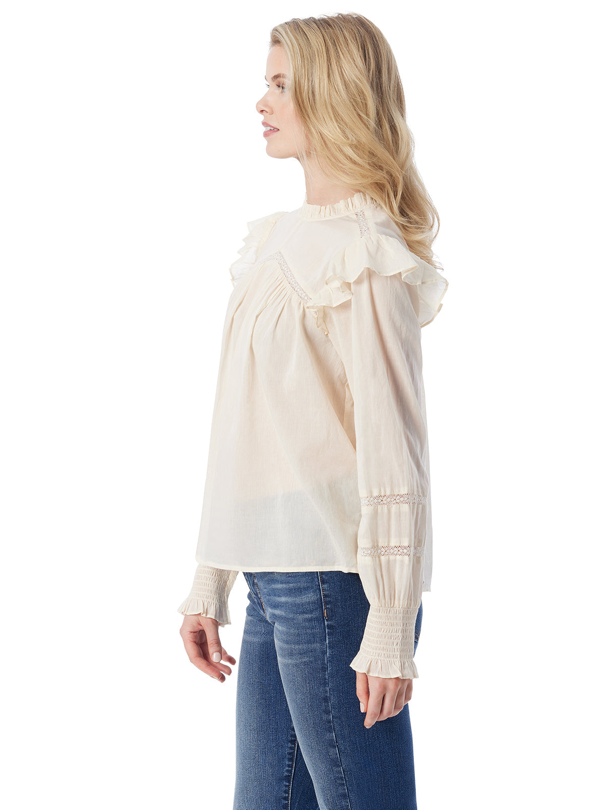 Elsiana Ruffle Top in Parchment | Jessica Simpson Women