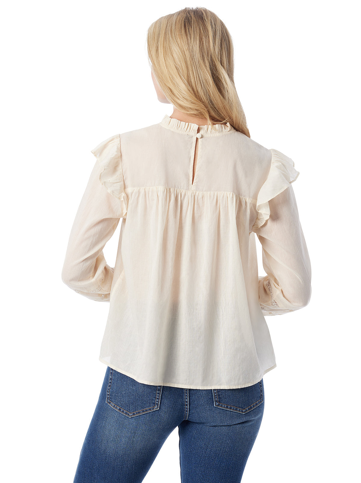 Elsiana Ruffle Top in Parchment | Jessica Simpson Women