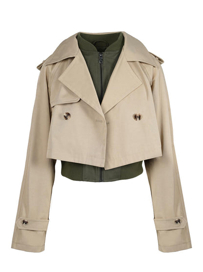 Trench Bomber Jacket in Khaki | Jessica Simpson Women
