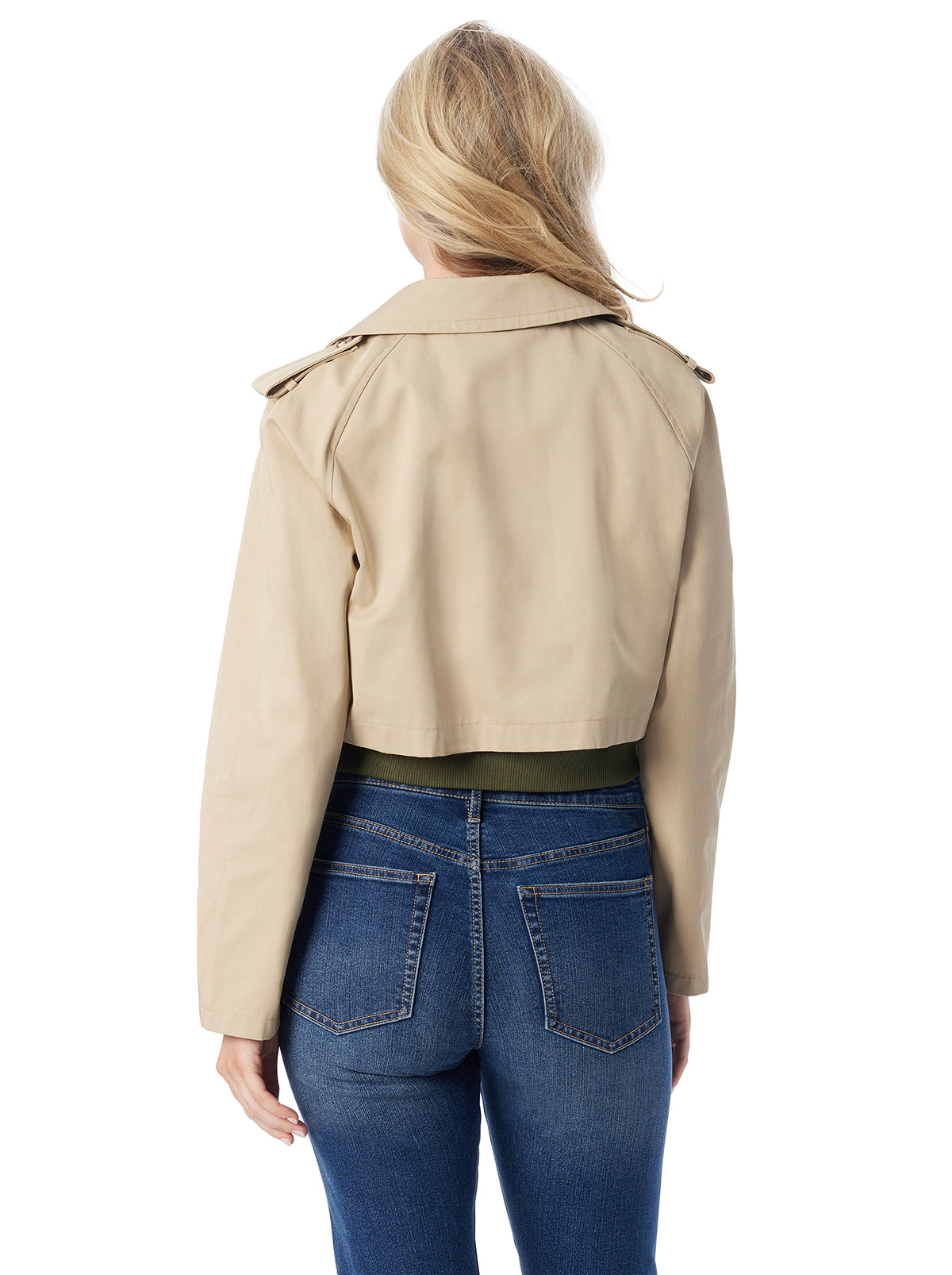 Trench Bomber Jacket in Khaki | Jessica Simpson Women