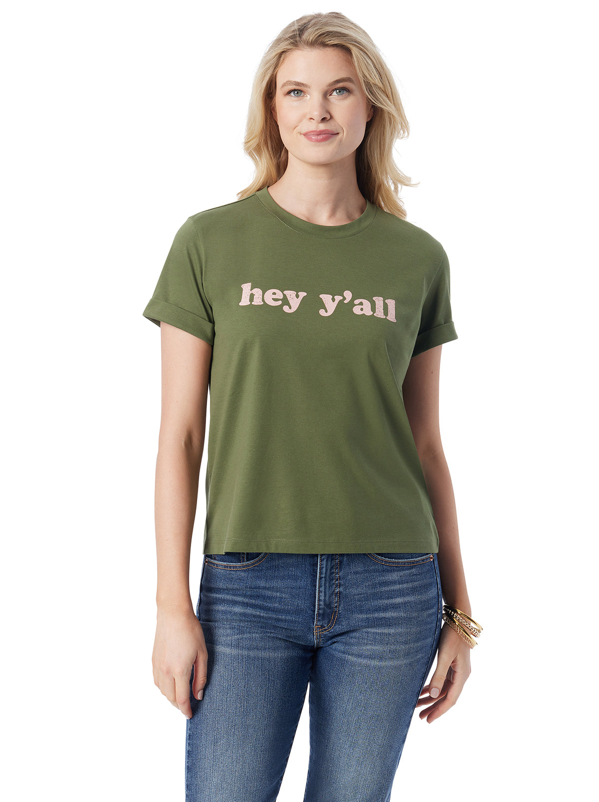 Ike Tee in Bronze Green | Jessica Simpson Women