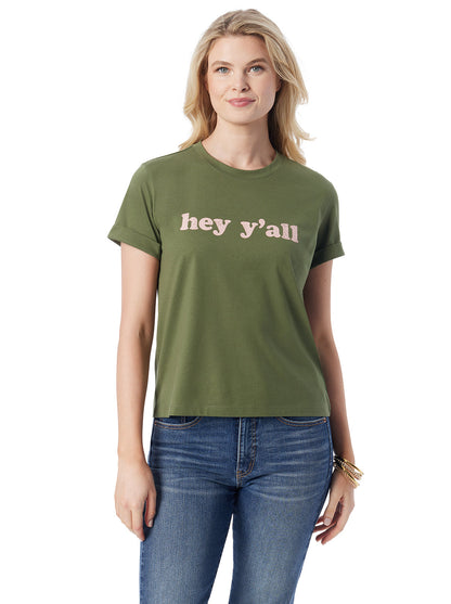 Ike Tee in Bronze Green | Jessica Simpson Women