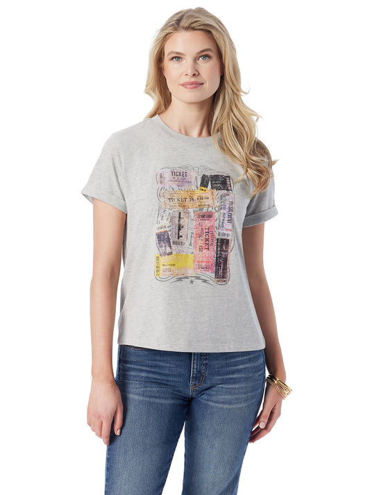 Ike Tee in Light Heather Grey | Jessica Simpson Women
