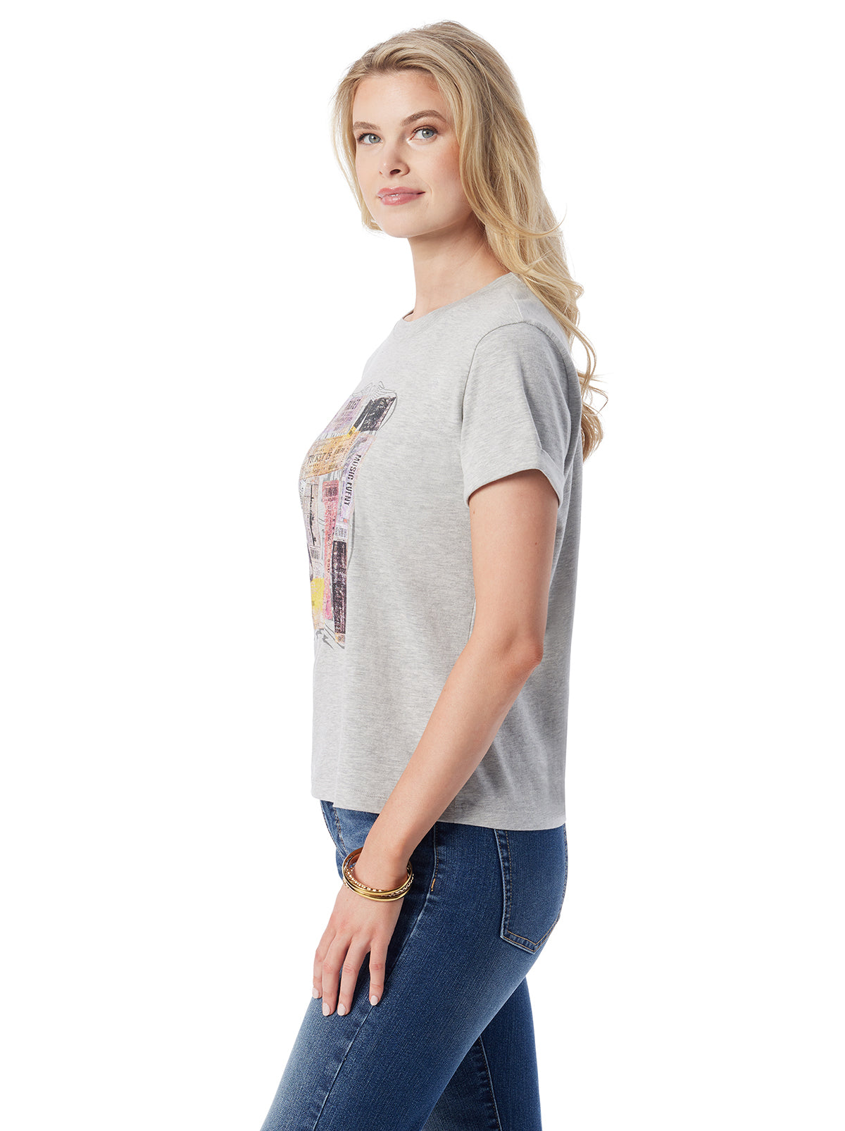 Ike Tee in Light Heather Grey | Jessica Simpson Women