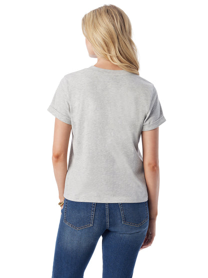 Ike Tee in Light Heather Grey | Jessica Simpson Women