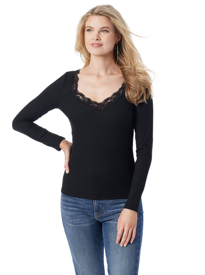 Abbey Sweatheart Top in Anthracite | Jessica Simpson Women