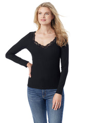 Abbey Sweatheart Top in Anthracite | Jessica Simpson Women
