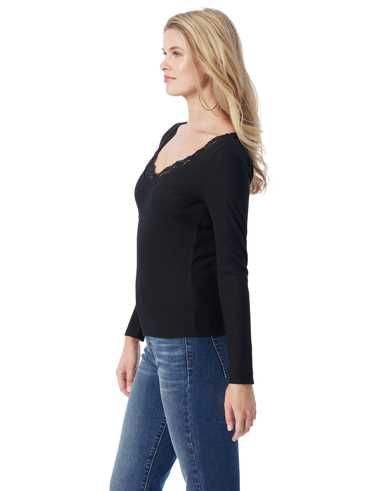 Abbey Sweatheart Top in Anthracite | Jessica Simpson Women