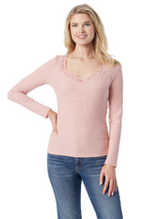 Abbey Sweatheart Top in Silver Pink | Jessica Simpson Women