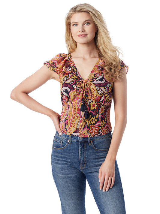 Dixie Cropped Blouse in Paisley World | Jessica Simpson Women
