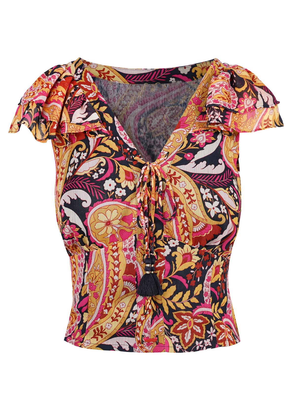 Dixie Cropped Blouse in Paisley World | Jessica Simpson Women