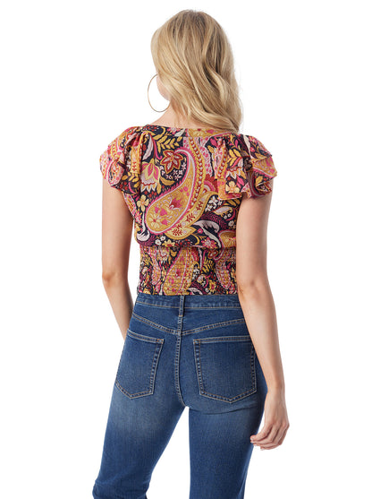 Dixie Cropped Blouse in Paisley World | Jessica Simpson Women