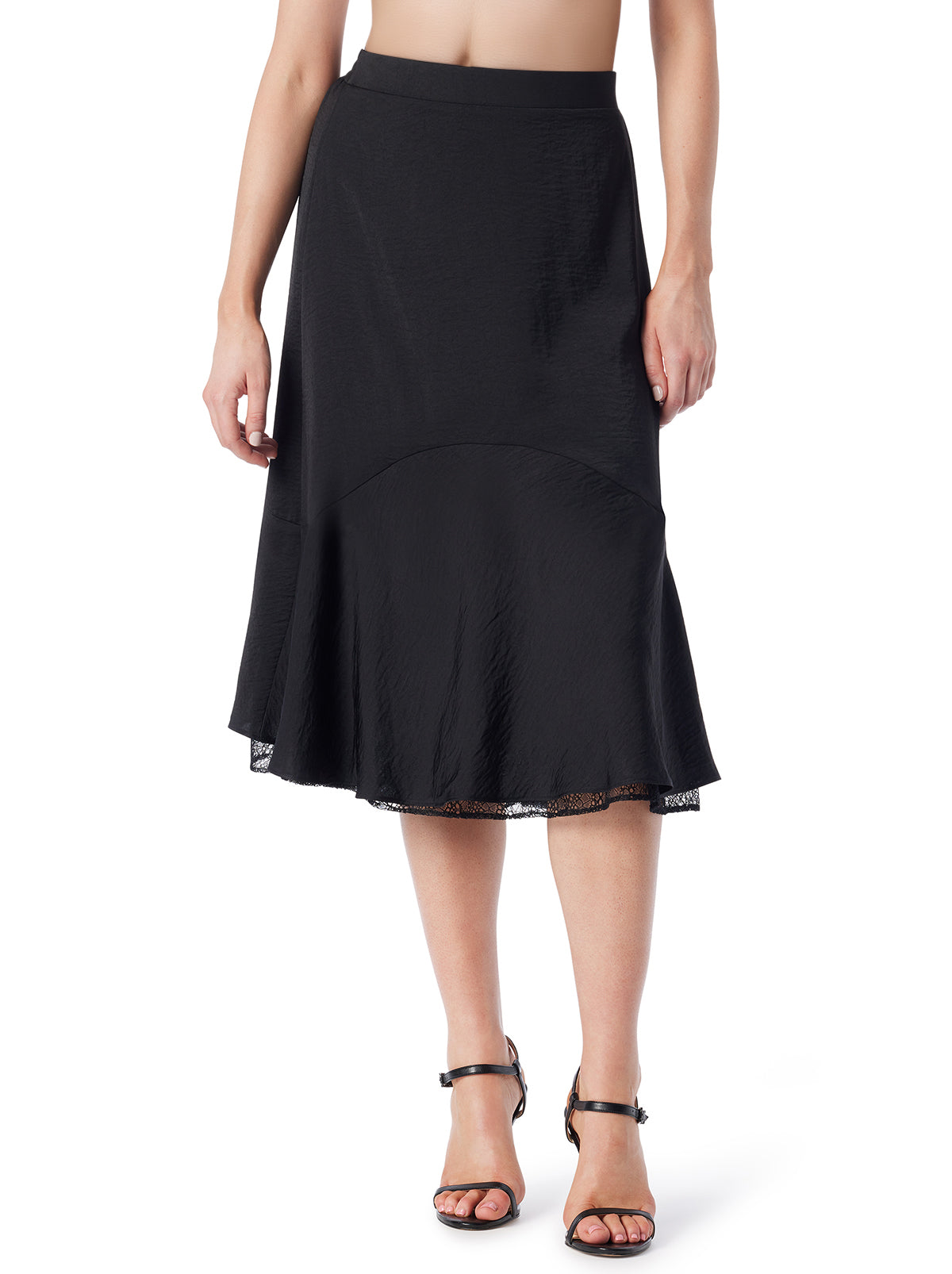 Haven Lace Hem Skirt in Anthracite | Jessica Simpson Women