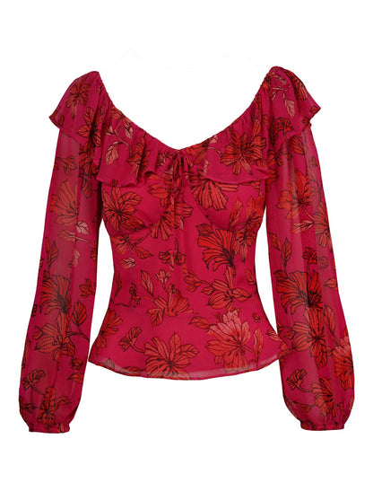 Aki Blouse in Outlines Blossoms | Jessica Simpson Women