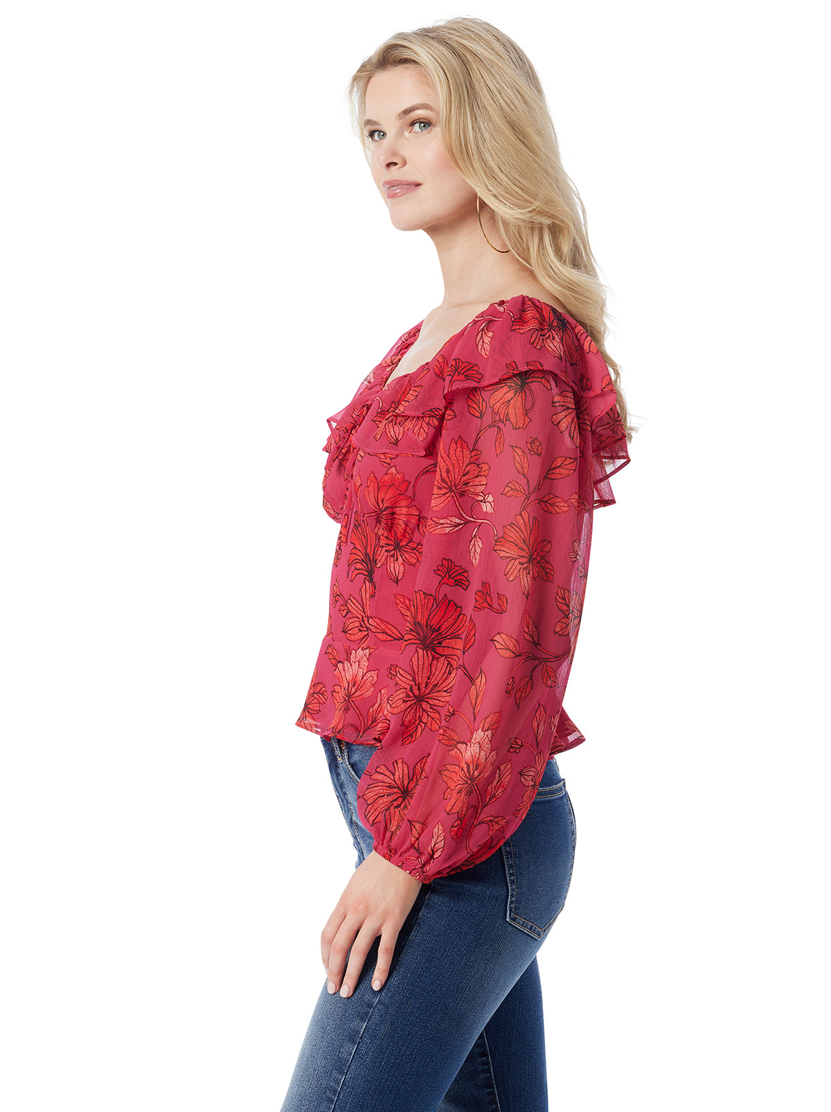 Aki Blouse in Outlines Blossoms | Jessica Simpson Women