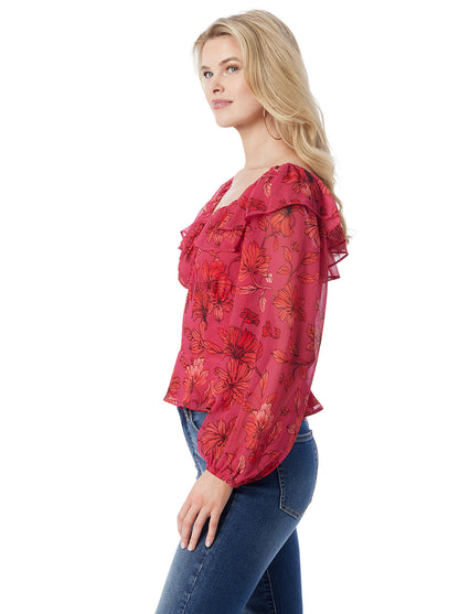 Aki Blouse in Outlines Blossoms | Jessica Simpson Women