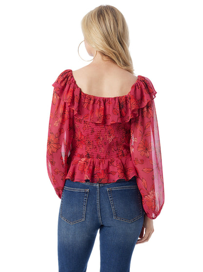 Aki Blouse in Outlines Blossoms | Jessica Simpson Women