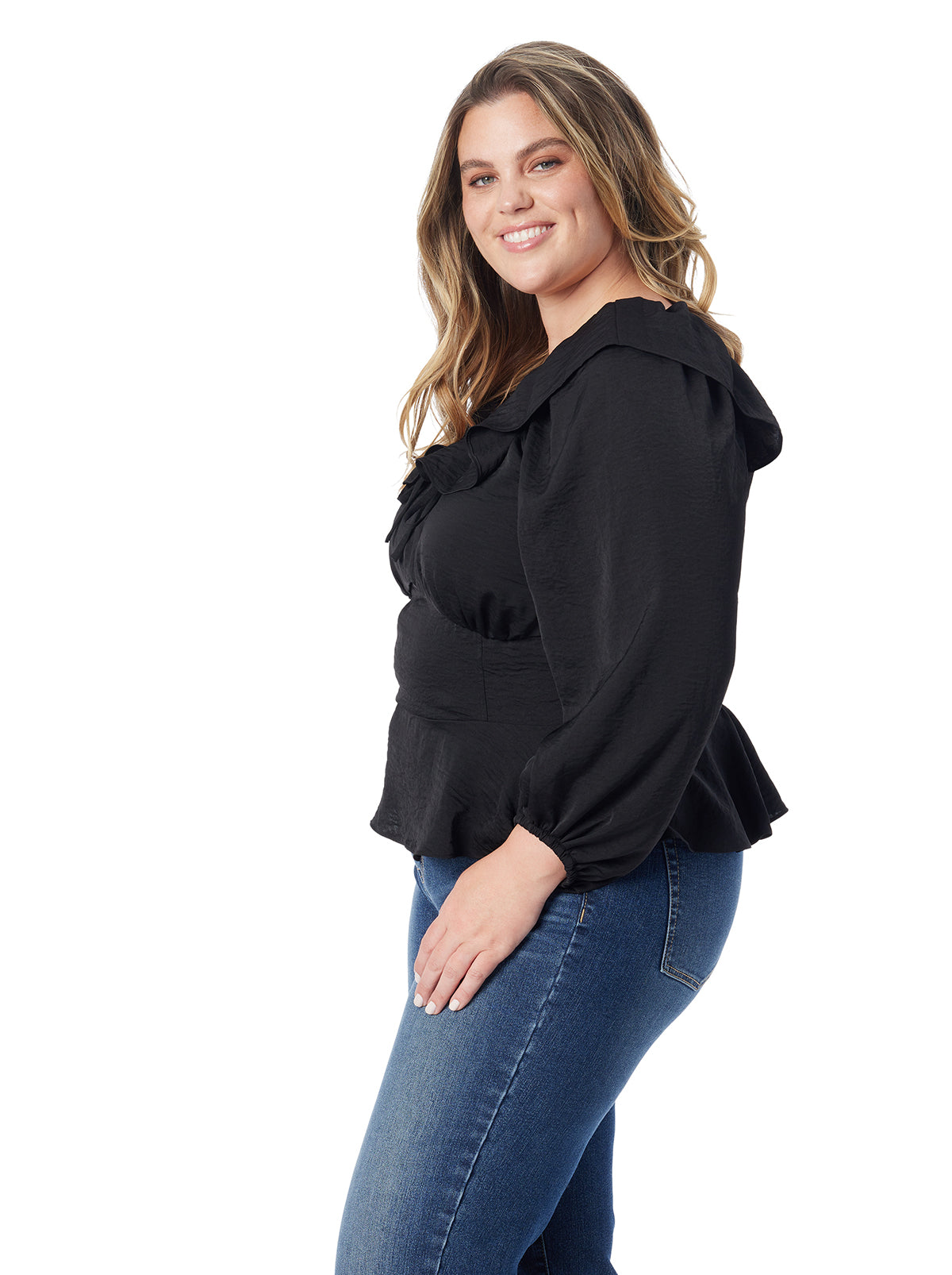 Aki Blouse in Anthracite | Jessica Simpson Women
