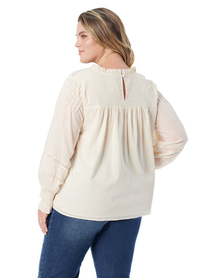 Milla Ruffle Top in Parchment | Jessica Simpson Women