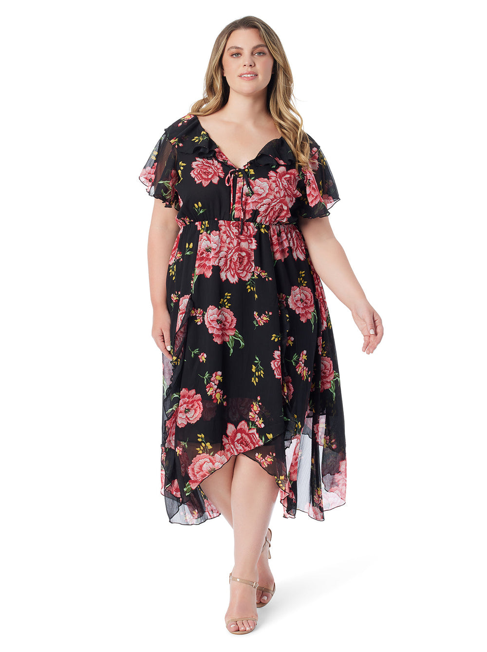 Elise Dress in Sketchy Roses | Jessica Simpson Women