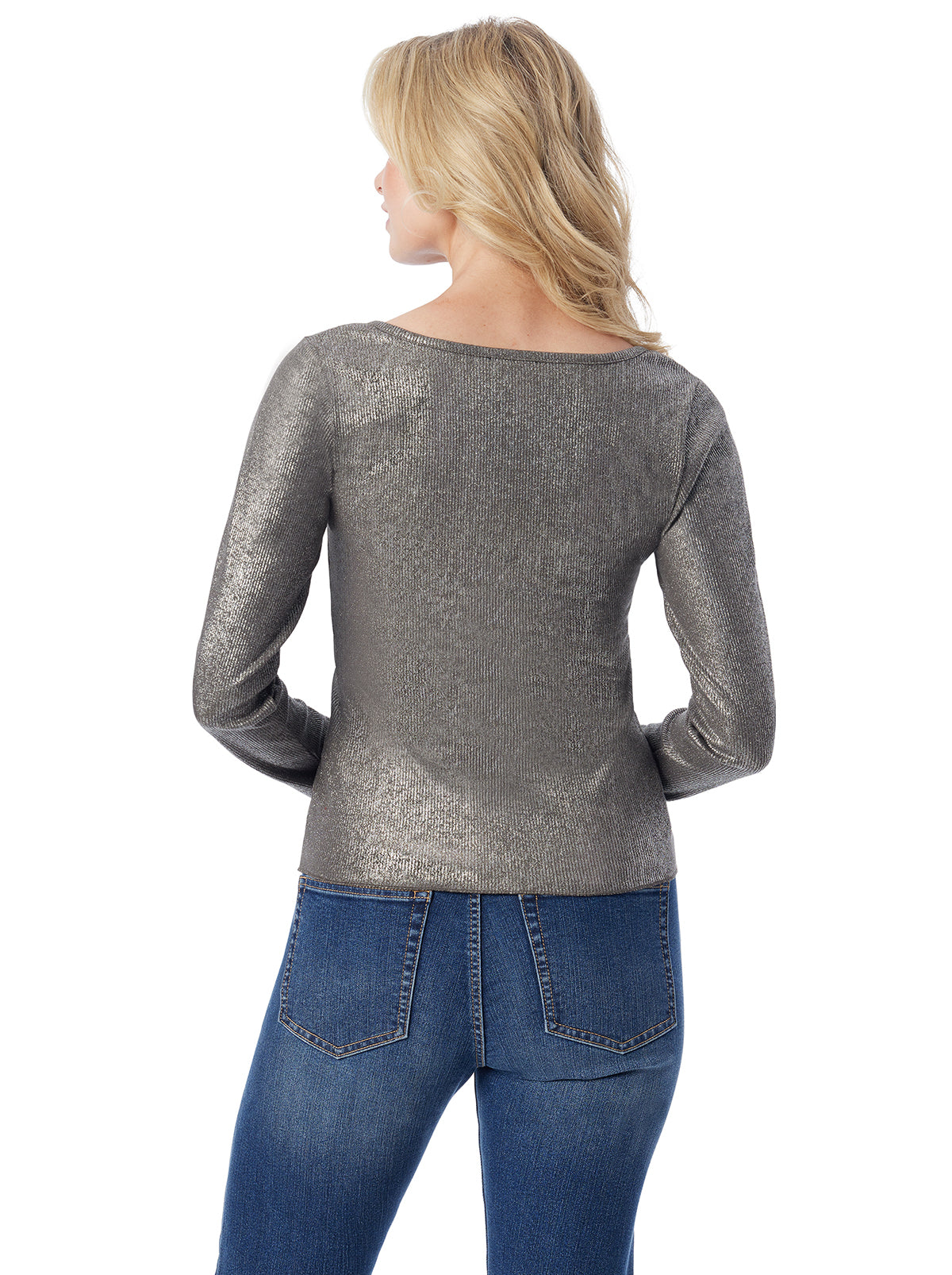 Tahani Henley Top in Silver Grey | Jessica Simpson Women